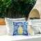 Stupell Industries Tropical Pineapple on Blue Outdoor Printed Pillow design by Paul Brent, 18 x 7 x 18